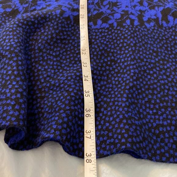 Gabby Skye Black and Blue Sweater Dress Size Small - Picture 8 of 9